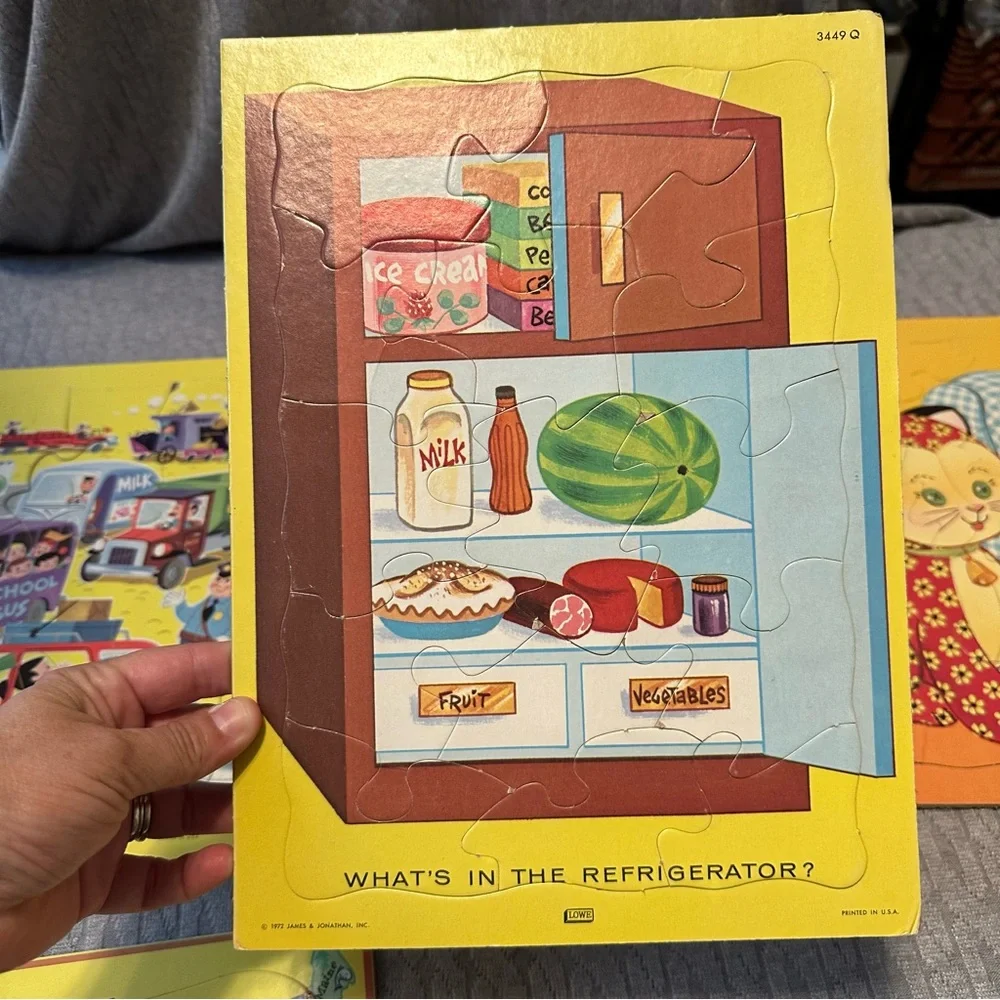 1972 Vintage Colorful Kids Puzzles